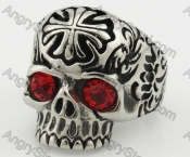 Stainless Steel Red Eyes Skull Ring KJR090376