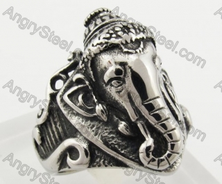 Stainless Steel Elephant God Ring KJR090389