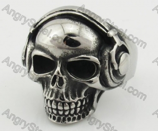 Stainless Steel Skull Ring KJR090401