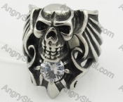 Stainless Steel Skull Ring KJR090404