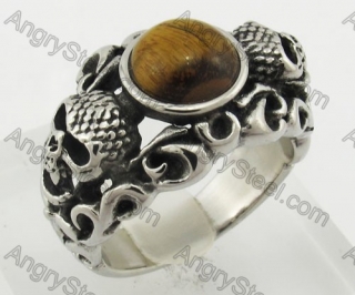 Stainless Steel Skull Ring KJR090407