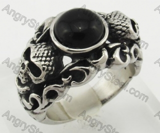 Stainless Steel Skull Ring KJR090408