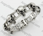 Steel Skull Bicycle Chain Bracelet KJB360021