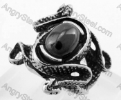 Stainless Steel Double Snake Ring KJR370552