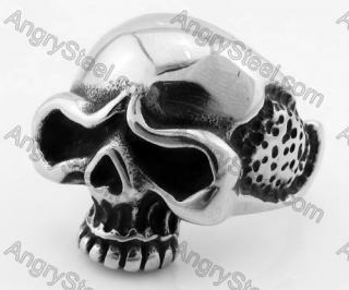 Stainless Steel Skull Ring KJR370554