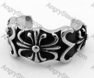 Steel Floral Ring KJR370595