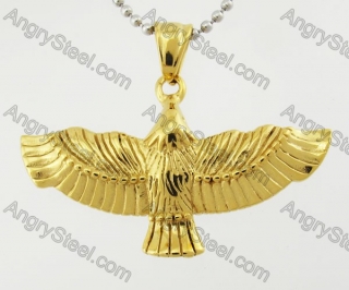 Gold Stainless Steel Eagle Pendant KJP780004