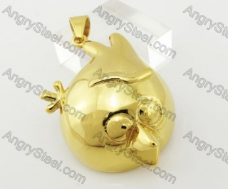 Gold Plating Stainless Steel Bird Pendant KJP780014