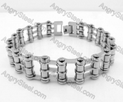 198mm long 16.2 mm wide Double Layers Steel Bicycle Chain Bracelet KJB100132