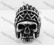 Stainless Steel Skull Ring KJR350355