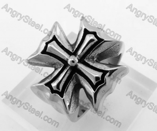 Stainless Steel Cross Ring KJR350356