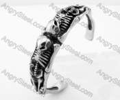 Stainless Steel Skull Bangle KJB350145