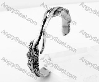 Stainless Steel Feather Bangle KJB350150