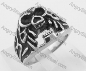 Stainless Steel Skull Ring KJR010332