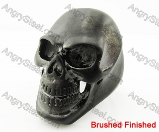 Big Black Stainless Steel Skull Ring KJR550076