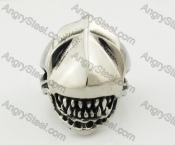 Stainless Steel Skull Ring KJR370616