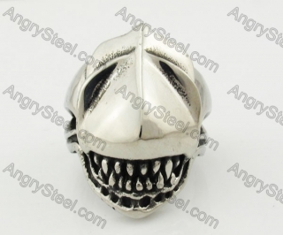 Stainless Steel Skull Ring KJR370616