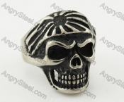 Stainless Steel Skull Ring KJR370618