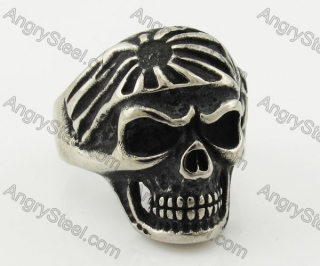 Stainless Steel Skull Ring KJR370618