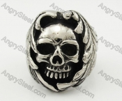 Stainless Steel Skull Ring KJR370620