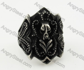 Stainless Steel Skull Ring KJR370622