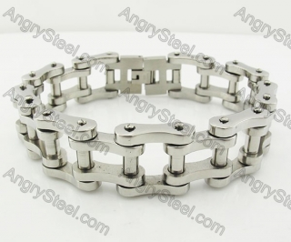 18mm wide Screw Pins Design Steel Bike Chain Bracelet KJB100178