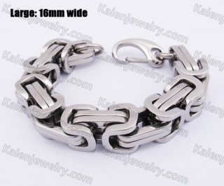 280mm long 16mm wide Large Stainless Steel Bracelet KJB550809S