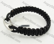 Stainless Steel Leather Bracelet KJB490007