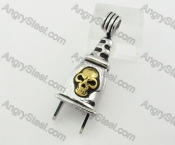 Stainless Steel Skull Plug Pendant KJP170769