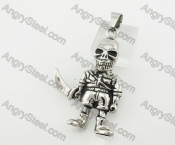 Stainless Steel Skull Pendant KJP170773