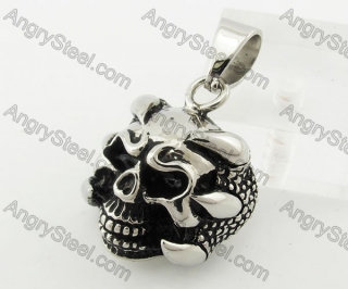 Stainless Steel Skull Pendant KJP200042