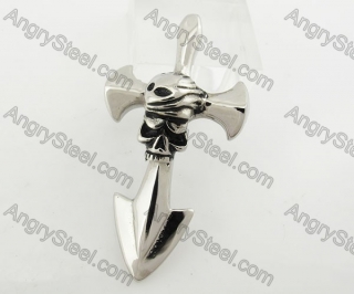 Stainless Steel Skull Pendant KJP200046