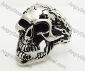 Stainless Steel Skull Ring KJR170030