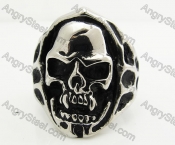 Stainless Steel Skull Ring KJR170032