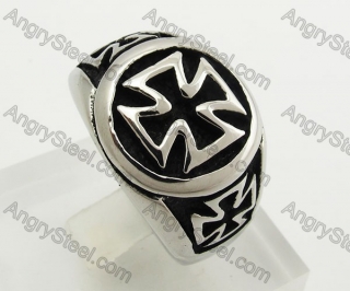 Stainless Steel Nazi Iron Cross Ring KJR170035