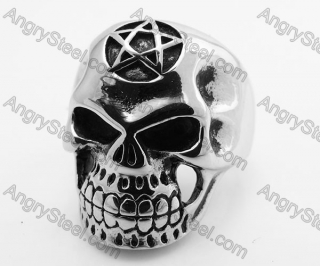 Stainless Steel Skull Ring KJR170036