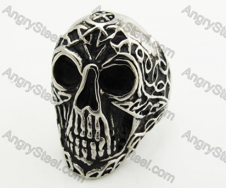 Stainless Steel Skull Ring KJR170039