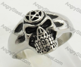 Stainless Steel Skull Ring KJR170044