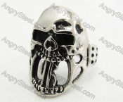 Stainless Steel Skull Ring KJR170047