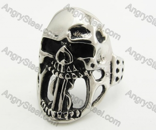 Stainless Steel Skull Ring KJR170047