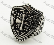 Stainless Steel Crusader Shield Ring KJR170049