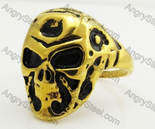 Stainless Steel Skull Ring KJR540017