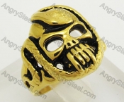 Stainless Steel Skull Ring KJR540019