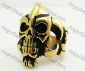 Stainless Steel Skull Ring KJR540021