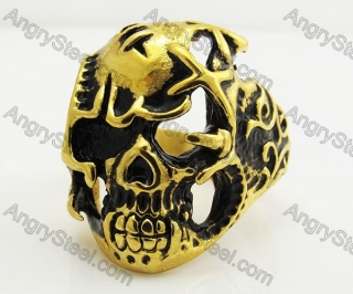 Stainless Steel Skull Ring KJR540022