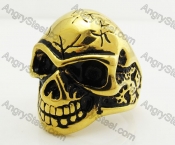 Stainless Steel Skull Ring KJR540024