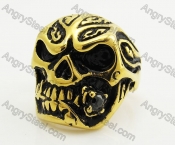 Stainless Steel Skull Ring KJR540025