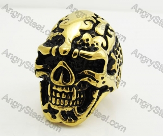 Stainless Steel Skull Ring KJR540026