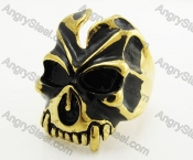 Stainless Steel Skull Ring KJR540028