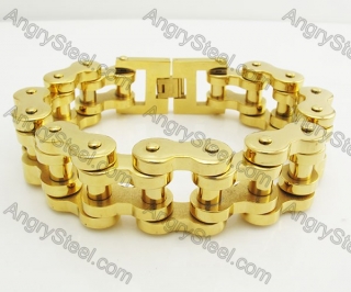 22mm wide Stainless Steel Bicycle Chain Bracelet KJB360030